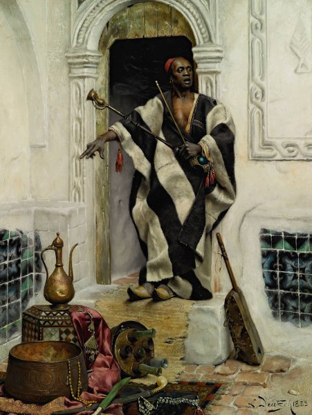 Main Product Photo of The Della'l, Cairo  Painting by Ludwig Deutsch