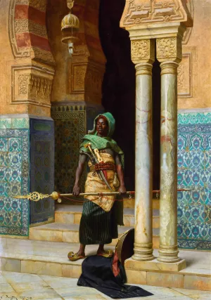 The Nubian Guard by Ludwig Deutsch Oil Painting