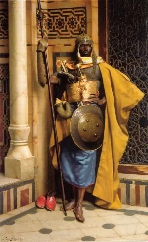 The Palace Guard by Ludwig Deutsch Oil Painting