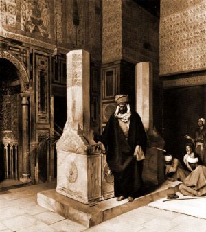 The Prayer at the Tomb by Ludwig Deutsch Oil Painting