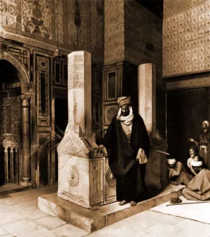 The Prayer at the Tomb Oil painting by Ludwig Deutsch