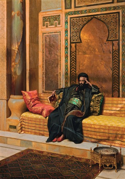 Main Product Photo of The Scholar  Painting by Ludwig Deutsch