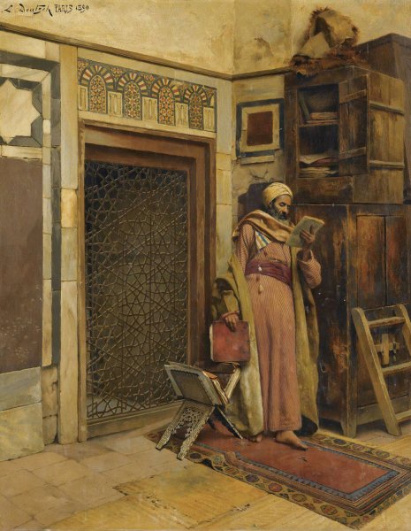 Main Product Photo of The Scholar  Painting by Ludwig Deutsch