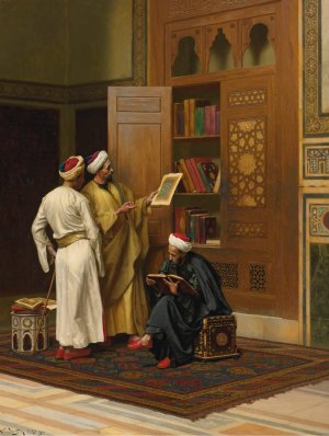 The Scholars by Ludwig Deutsch Oil Painting