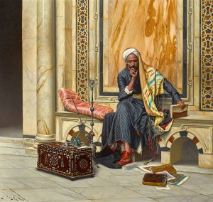 The Scribe by Ludwig Deutsch Oil Painting