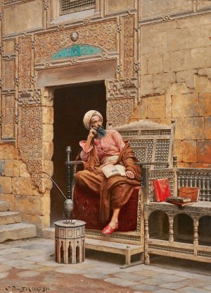 The Scribe by Ludwig Deutsch Oil Painting