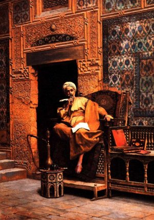 The Scribe by Ludwig Deutsch Oil Painting