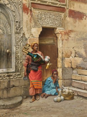The Water Seller by Ludwig Deutsch Oil Painting