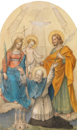 Clemens Maria Hofbauer und Heilige by Ludwig Ferdinand Schnorr Von Carolsfeld Oil Painting