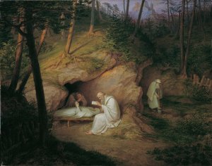 Der tote Eremit by Ludwig Ferdinand Schnorr Von Carolsfeld Oil Painting