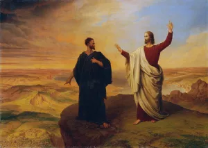 The Temptation of Christ by Ludwig Ferdinand Schnorr Von Carolsfeld Oil Painting