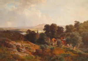 Sommerlandschaft by Ludwig Halauska Oil Painting