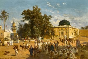 Dar el Ber, Tunis by Ludwig Hans Fischer Oil Painting