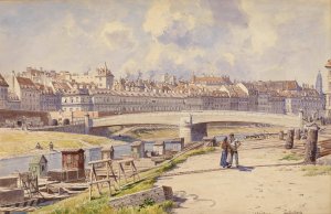 Fischerboote am Donaukanal Wien by Ludwig Hans Fischer Oil Painting