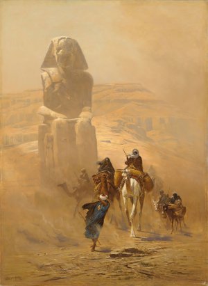 The Khamsin by Ludwig Hans Fischer Oil Painting