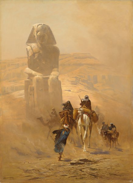 The Khamsin  by Ludwig Hans Fischer - Hand-Painted Oil Painting Reproduction