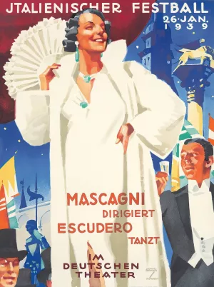 Italienischer Festball Oil painting by Ludwig Hohlwein