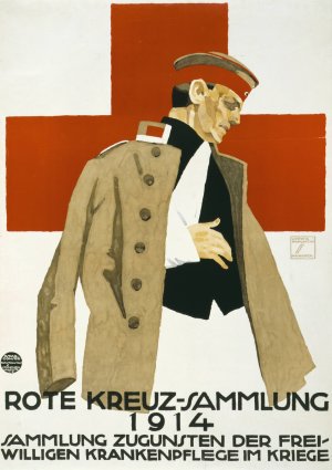 Rote Kreuz-Sammlung 1914. Sammlung zugunsten der Freiwilligen Krankenpflege im Kriege by Ludwig Hohlwein Oil Painting