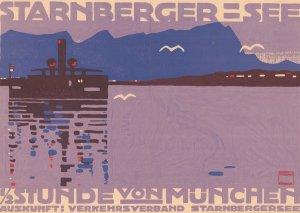 Starnberger-See, ½ Stunde von Munchen by Ludwig Hohlwein Oil Painting