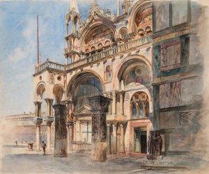 Die Basilica di San Marco in Venedig by Ludwig Johann Passini Oil Painting