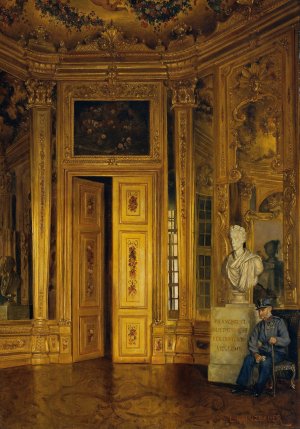 Das Goldkabinett im Oberen Belvedere by Ludwig Kainzbauer Oil Painting