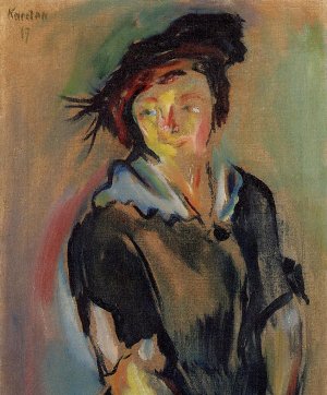Portrait of a Lady by Ludwig Karsten Oil Painting