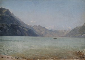 Am Brienzer See by Ludwig Knaus Oil Painting