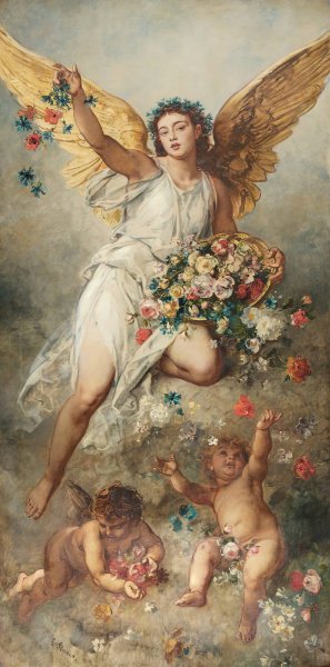 German peace by Ludwig Knaus Oil Painting