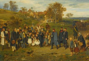 Hoheit Auf Reisen by Ludwig Knaus Oil Painting