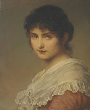 Lost in Thought by Ludwig Knaus Oil Painting