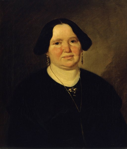 Portrait of Mrs. Muller  by Ludwig Knaus - Hand-Painted Oil Painting Reproduction