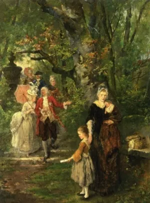 The Petition by Ludwig Knaus Oil Painting