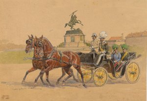 Franz Joseph auf dem Heldenplatz by Ludwig Koch Oil Painting