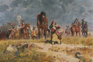 Gebet vor der Schlacht by Ludwig Koch Oil Painting