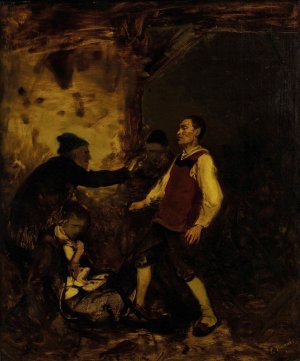 Death of a Gentleman by Ludwig Kraus Oil Painting