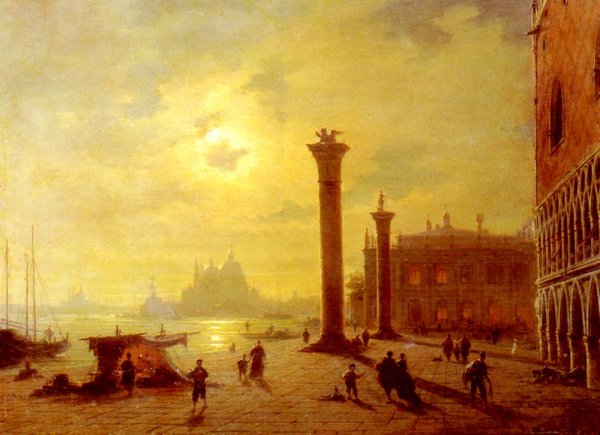 Main Product Photo of The Piazetta, Venice Painting by Ludwig Mecklenburg