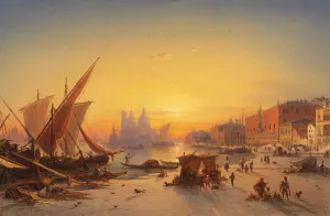 Venedig im Abendlicht by Ludwig Mecklenburg Oil Painting
