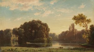 Der Englische Garten in Munchen by Ludwig Meixner Oil Painting