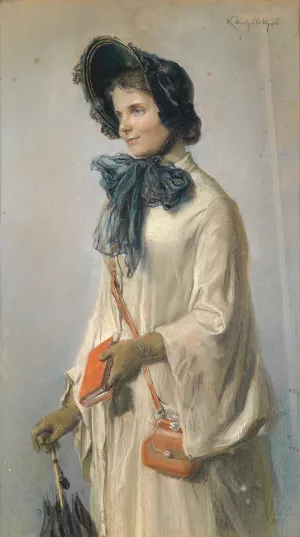 Auf der Reise Oil painting by Ludwig Michalek
