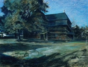 Holzkirche by Ludwig Michalek Oil Painting