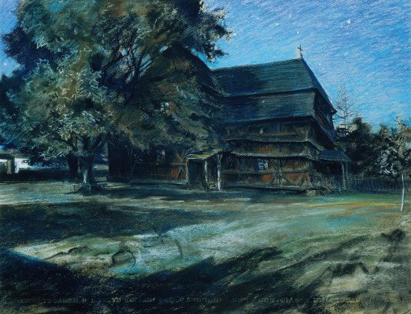 Main Product Photo of Holzkirche Painting by Ludwig Michalek
