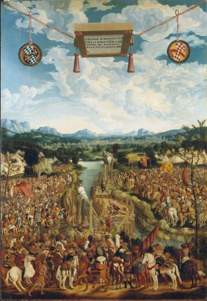 Manlius Torquatus Fighting a Gaul by Ludwig Refinger Oil Painting