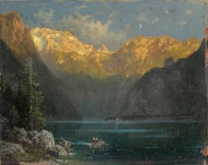 Atmosphere at the KOnigssee by Ludwig Sckell Oil Painting