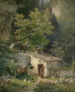 Der Einsiedler Oil painting by Ludwig Sckell