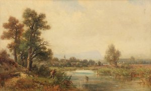 Kleine Fluslandschaft by Ludwig Sckell Oil Painting