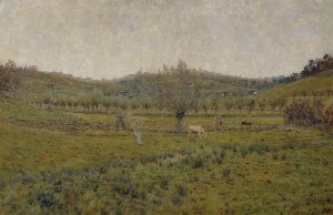 Weide by Ludwig Sigmundt Oil Painting