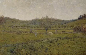 Weide by Ludwig Sigmundt Oil Painting