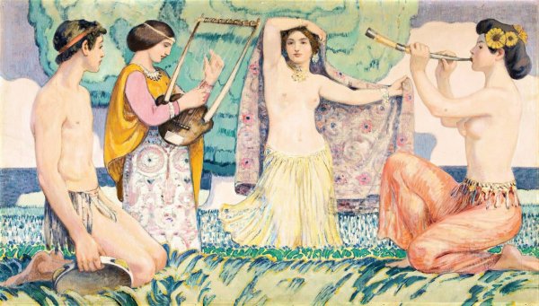Main Product Photo of Arcadian idyll Painting by Ludwig Von Hofmann