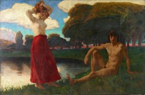 Idyll by Ludwig Von Hofmann Oil Painting