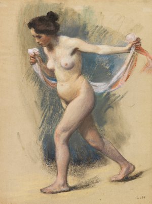 Tanzerin mit Schleier by Ludwig Von Hofmann Oil Painting
